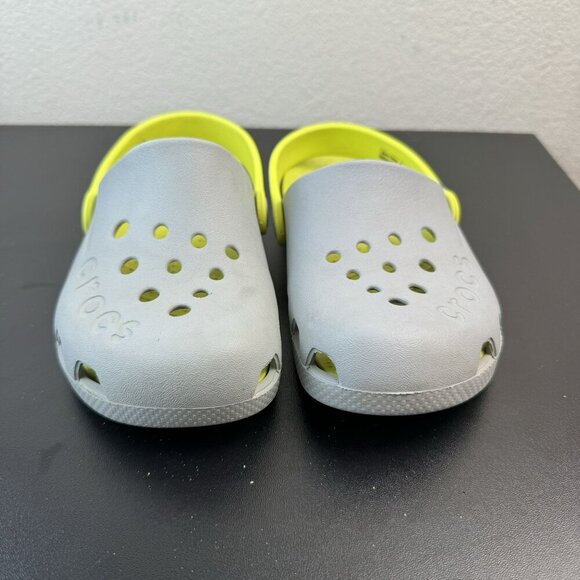 CROCS Other - Crocs Clogs Grey & Yellow Size C12 Kids Boys